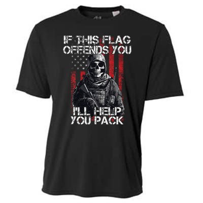 If This Flag Offends You 4th Of July Us Flag Usa Patriotic Cooling Performance Crew T-Shirt