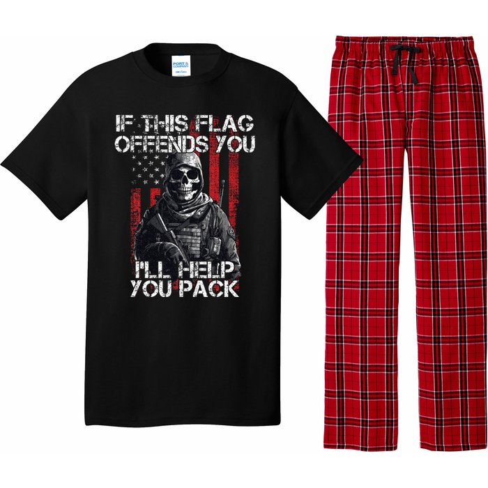 If This Flag Offends You 4th Of July Us Flag Usa Patriotic Pajama Set