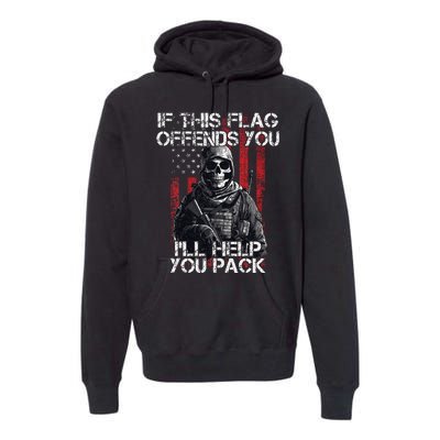 If This Flag Offends You 4th Of July Us Flag Usa Patriotic Premium Hoodie