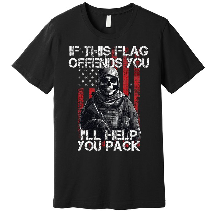 If This Flag Offends You 4th Of July Us Flag Usa Patriotic Premium T-Shirt