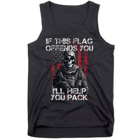 If This Flag Offends You 4th Of July Us Flag Usa Patriotic Tank Top