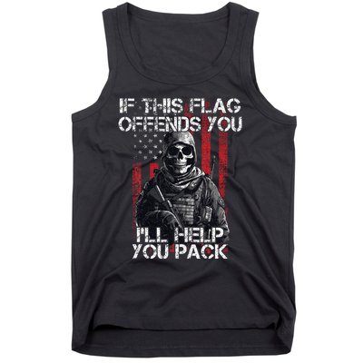 If This Flag Offends You 4th Of July Us Flag Usa Patriotic Tank Top