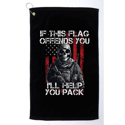 If This Flag Offends You 4th Of July Us Flag Usa Patriotic Platinum Collection Golf Towel