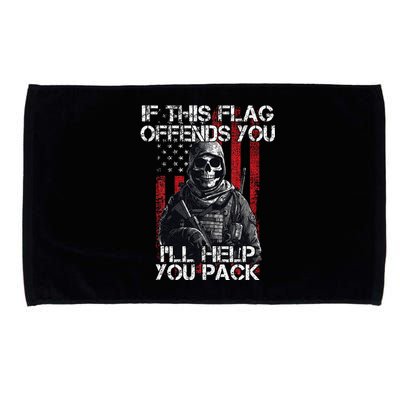 If This Flag Offends You 4th Of July Us Flag Usa Patriotic Microfiber Hand Towel