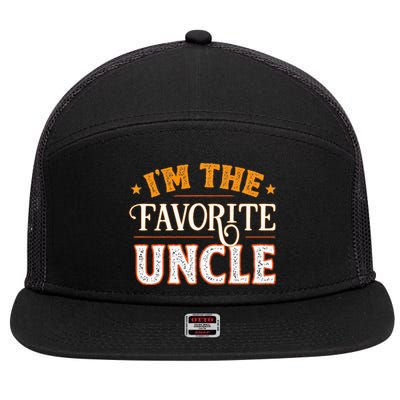 I'm The Favorite Uncle 7 Panel Mesh Trucker Snapback Hat