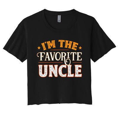 I'm The Favorite Uncle Women's Crop Top Tee