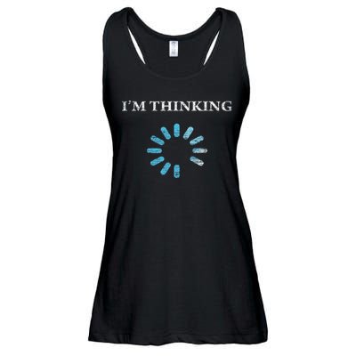I'm Thinking Funny Gift For It Nerds Engineers Loading Ladies Essential Flowy Tank