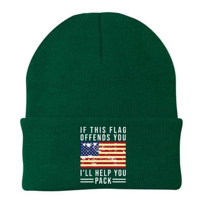 If This Flag Offends You I'll Help You Pack Knit Cap Winter Beanie