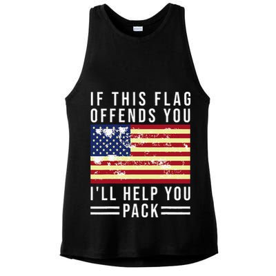 If This Flag Offends You I'll Help You Pack Ladies PosiCharge Tri-Blend Wicking Tank