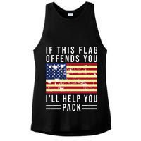If This Flag Offends You I'll Help You Pack Ladies PosiCharge Tri-Blend Wicking Tank