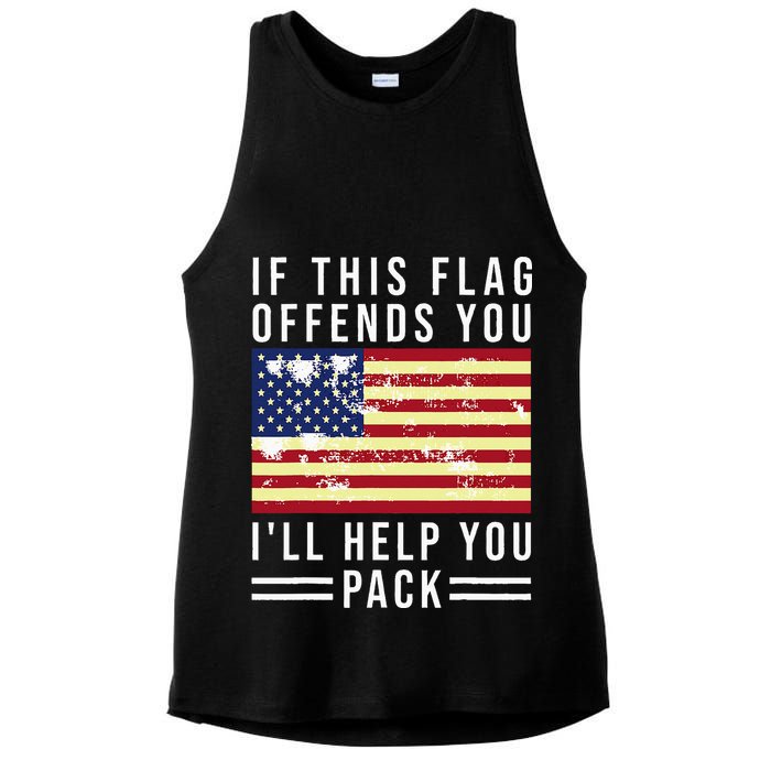 If This Flag Offends You I'll Help You Pack Ladies PosiCharge Tri-Blend Wicking Tank