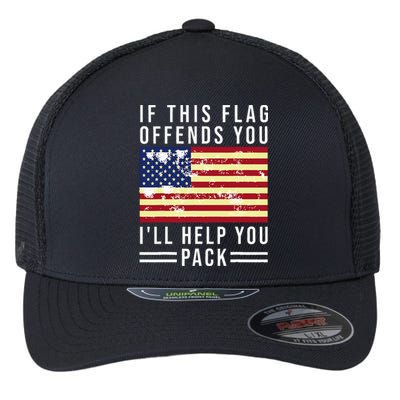 If This Flag Offends You I'll Help You Pack Flexfit Unipanel Trucker Cap