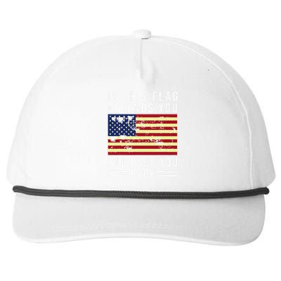 If This Flag Offends You I'll Help You Pack Snapback Five-Panel Rope Hat