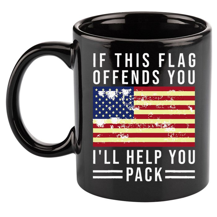 If This Flag Offends You I'll Help You Pack 11oz C Handle Ceramic Mug