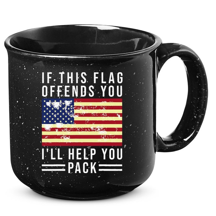 If This Flag Offends You I'll Help You Pack 15oz Campfire Ceramic Mug