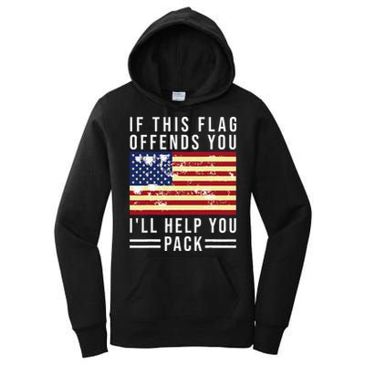If This Flag Offends You I'll Help You Pack Women's Pullover Hoodie