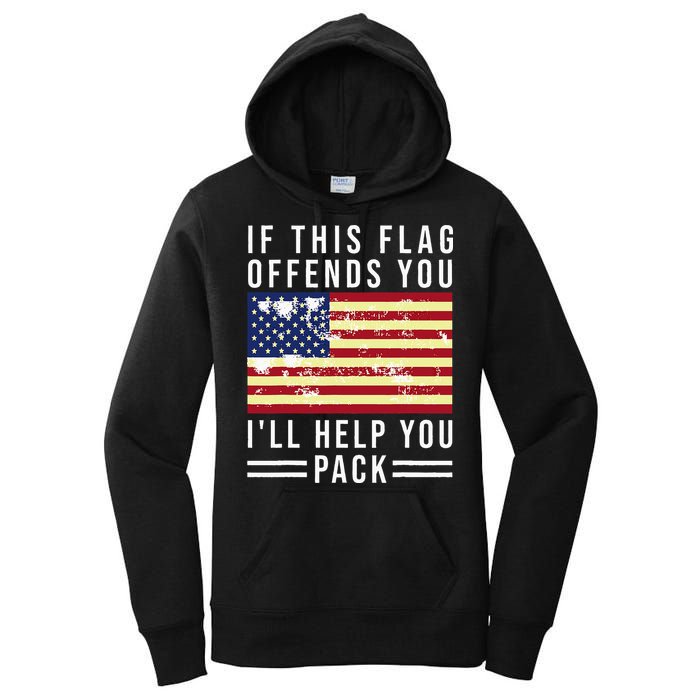 If This Flag Offends You I'll Help You Pack Women's Pullover Hoodie
