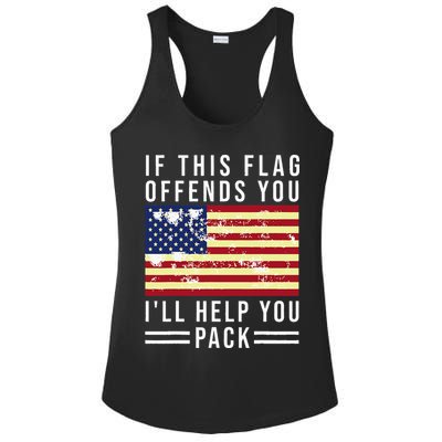 If This Flag Offends You I'll Help You Pack Ladies PosiCharge Competitor Racerback Tank