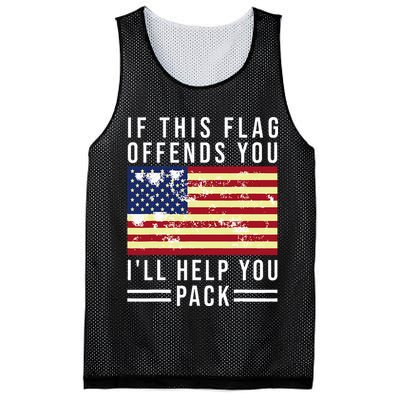 If This Flag Offends You I'll Help You Pack Mesh Reversible Basketball Jersey Tank