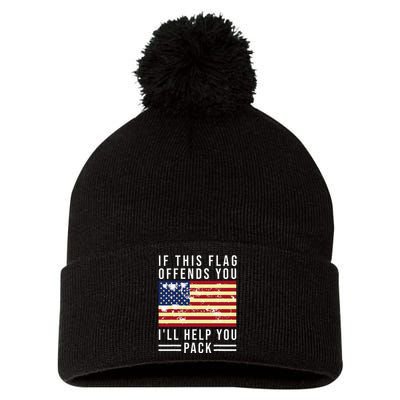 If This Flag Offends You I'll Help You Pack Pom Pom 12in Knit Beanie