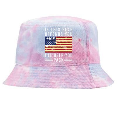 If This Flag Offends You I'll Help You Pack Tie-Dyed Bucket Hat