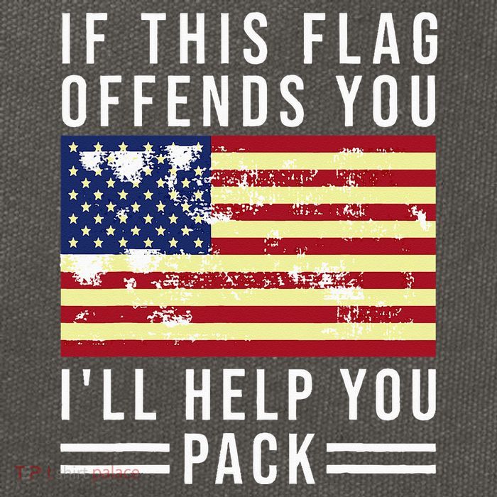 If This Flag Offends You I'll Help You Pack Cotton Canvas Backpack