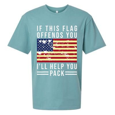If This Flag Offends You I'll Help You Pack Sueded Cloud Jersey T-Shirt