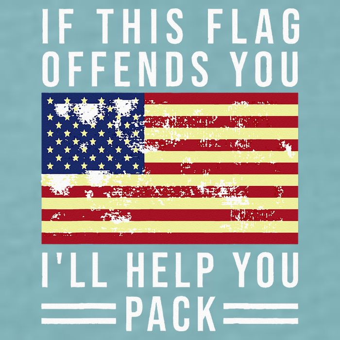 If This Flag Offends You I'll Help You Pack Sueded Cloud Jersey T-Shirt