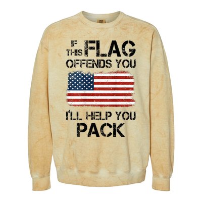 If This Flag Offends You ILl Help You Pack Colorblast Crewneck Sweatshirt