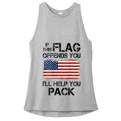 If This Flag Offends You ILl Help You Pack Ladies PosiCharge Tri-Blend Wicking Tank