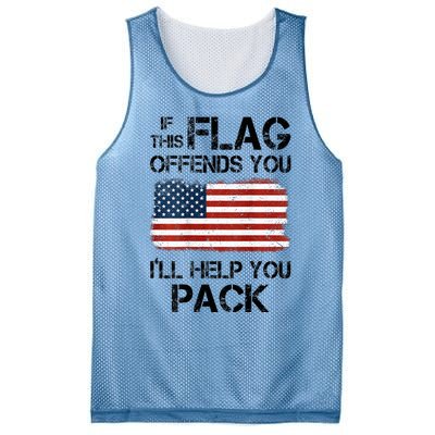 If This Flag Offends You ILl Help You Pack Mesh Reversible Basketball Jersey Tank