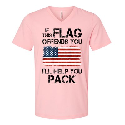 If This Flag Offends You ILl Help You Pack V-Neck T-Shirt