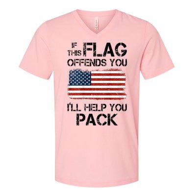 If This Flag Offends You ILl Help You Pack V-Neck T-Shirt