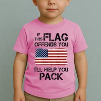 If This Flag Offends You ILl Help You Pack Toddler T-Shirt