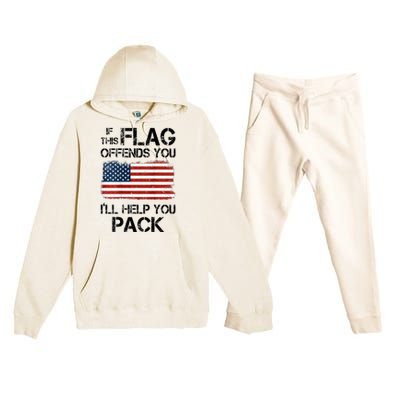 If This Flag Offends You ILl Help You Pack Premium Hooded Sweatsuit Set