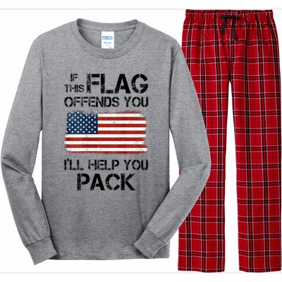 If This Flag Offends You ILl Help You Pack Long Sleeve Pajama Set