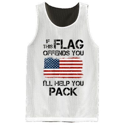 If This Flag Offends You ILl Help You Pack Mesh Reversible Basketball Jersey Tank