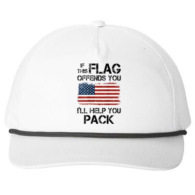 If This Flag Offends You ILl Help You Pack Snapback Five-Panel Rope Hat