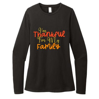 IM Thankful For My Family Happy Thanksgiving Womens CVC Long Sleeve Shirt