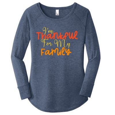 IM Thankful For My Family Happy Thanksgiving Women's Perfect Tri Tunic Long Sleeve Shirt