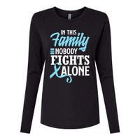 In This Family Nobody Fights Alone Prostate Cancer Awareness Womens Cotton Relaxed Long Sleeve T-Shirt