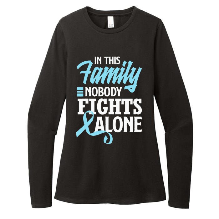 In This Family Nobody Fights Alone Prostate Cancer Awareness Womens CVC Long Sleeve Shirt