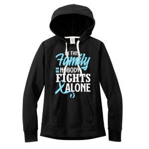 In This Family Nobody Fights Alone Prostate Cancer Awareness Women's Fleece Hoodie