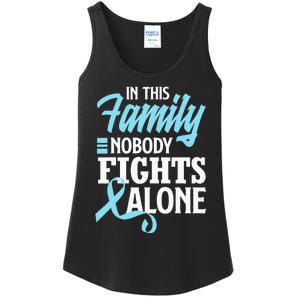 In This Family Nobody Fights Alone Prostate Cancer Awareness Ladies Essential Tank