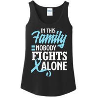 In This Family Nobody Fights Alone Prostate Cancer Awareness Ladies Essential Tank