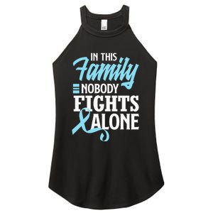 In This Family Nobody Fights Alone Prostate Cancer Awareness Women's Perfect Tri Rocker Tank