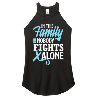 In This Family Nobody Fights Alone Prostate Cancer Awareness Women's Perfect Tri Rocker Tank