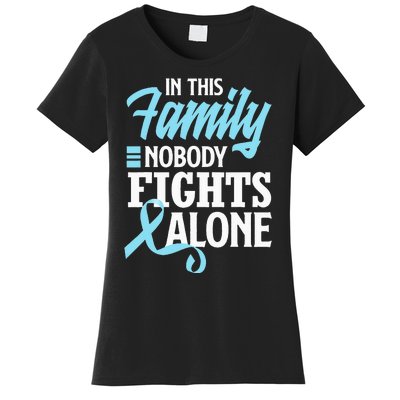 In This Family Nobody Fights Alone Prostate Cancer Awareness Women's T-Shirt