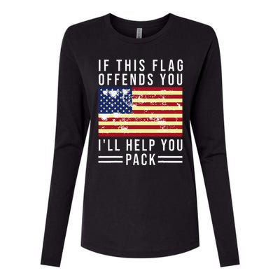 If This Flag Offends You Ill Help You Pack Womens Cotton Relaxed Long Sleeve T-Shirt