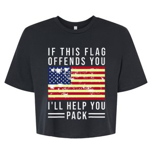 If This Flag Offends You Ill Help You Pack Bella+Canvas Jersey Crop Tee